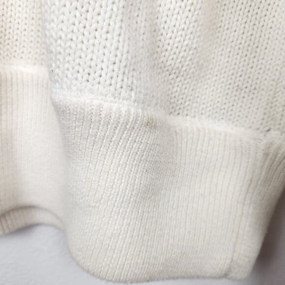 Ralph Lauren Polo Sport Vintage USA Sweater Cream Women Size Large Crewneck Flag - Picture 12 of 12